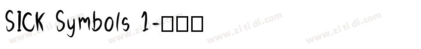 SICK Symbols 1字体转换